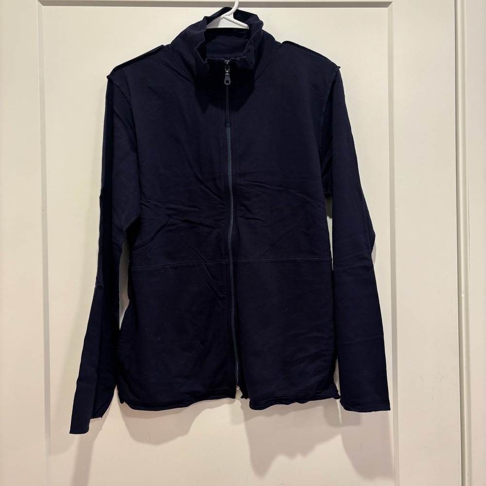 Alternative Apparel Vintage Soft Navy Blue Full Zip Cotton Jacket Mens Medium